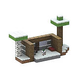 Магнітний конструктор Minecraft Сніговий будиночок 128шт + 4 фігурки Майнкрафт Дитячий конструктор на магнітах, фото 5