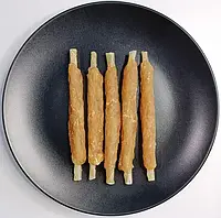 Курка на паличці ALFpet, 500 г натуральні жувальні ласощі для собак, частування для зміцнення зубів