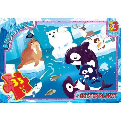 Пазл із серії "Вчимося з задоволенням: Подорож до Північного Полюсу", 35 ел, фото 1