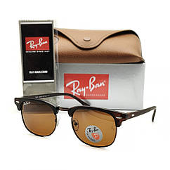 Окуляри Ray Ban Clubmaster 3016 polarized brown