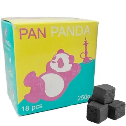 Кокосове вугілля Pan-Panda - 0.25 кг, 18 штук в коробці (Пан Панда), фото 1
