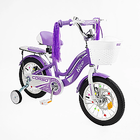 Велосипед двоколісний Corso Nice на 14 дюймів, Violet 14021
