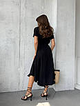 Міді плаття-трапеція під пояс із короткими рукавами (р. 42-52) 2035981, фото 6