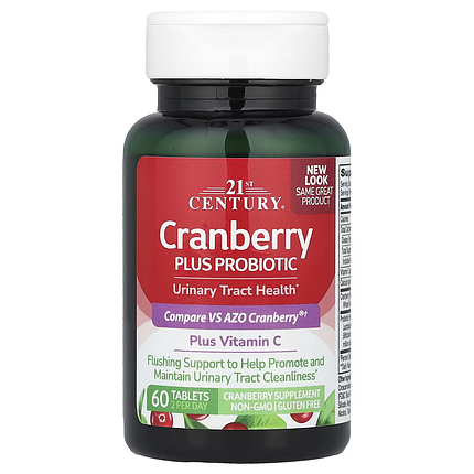 Журавлина 21st Century Cranberry Plus Probiotic 60 Tabs, фото 2