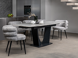 Керамічний стіл Феліче TML-1000-1 клауді грей + чорний