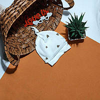 Шапочка з вузликом для недоношених новонароджених малюків  тканина вафелька