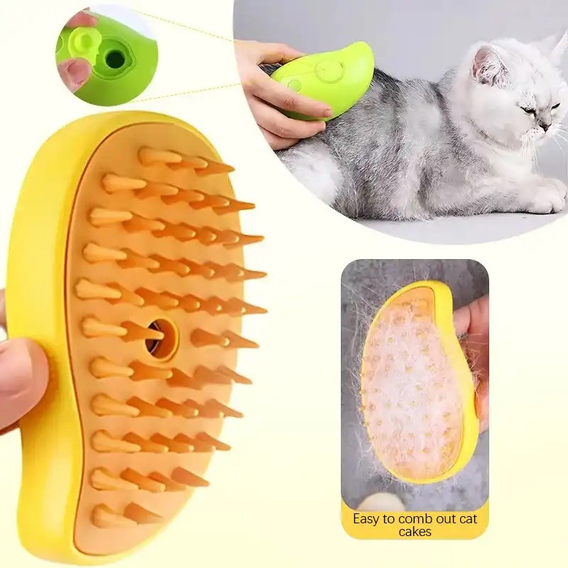 Щітка ПАРОВА для вичісування кішок та інших хатніх тварин, 3 в 1 Pet massage comb AND883