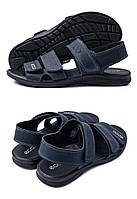 Чоловічі шкіряні сандалії E-series Blue 90с.літо. Чоловічі шкіряні босоніжки, штани сині. Чоловіче взуття