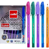 Ручка масляна (кулькова синя 1мм)  Cello "Tri-From" CL-6-50