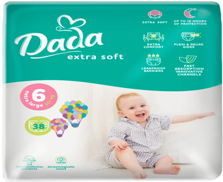 Dada Дада Extra Soft Екстра Софт Підгузники дитячі 6 (16+ кг) 38шт Junior