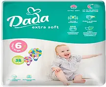 Dada Дада Extra Soft Екстра Софт Підгузники дитячі 6 (16+ кг) 38шт Junior