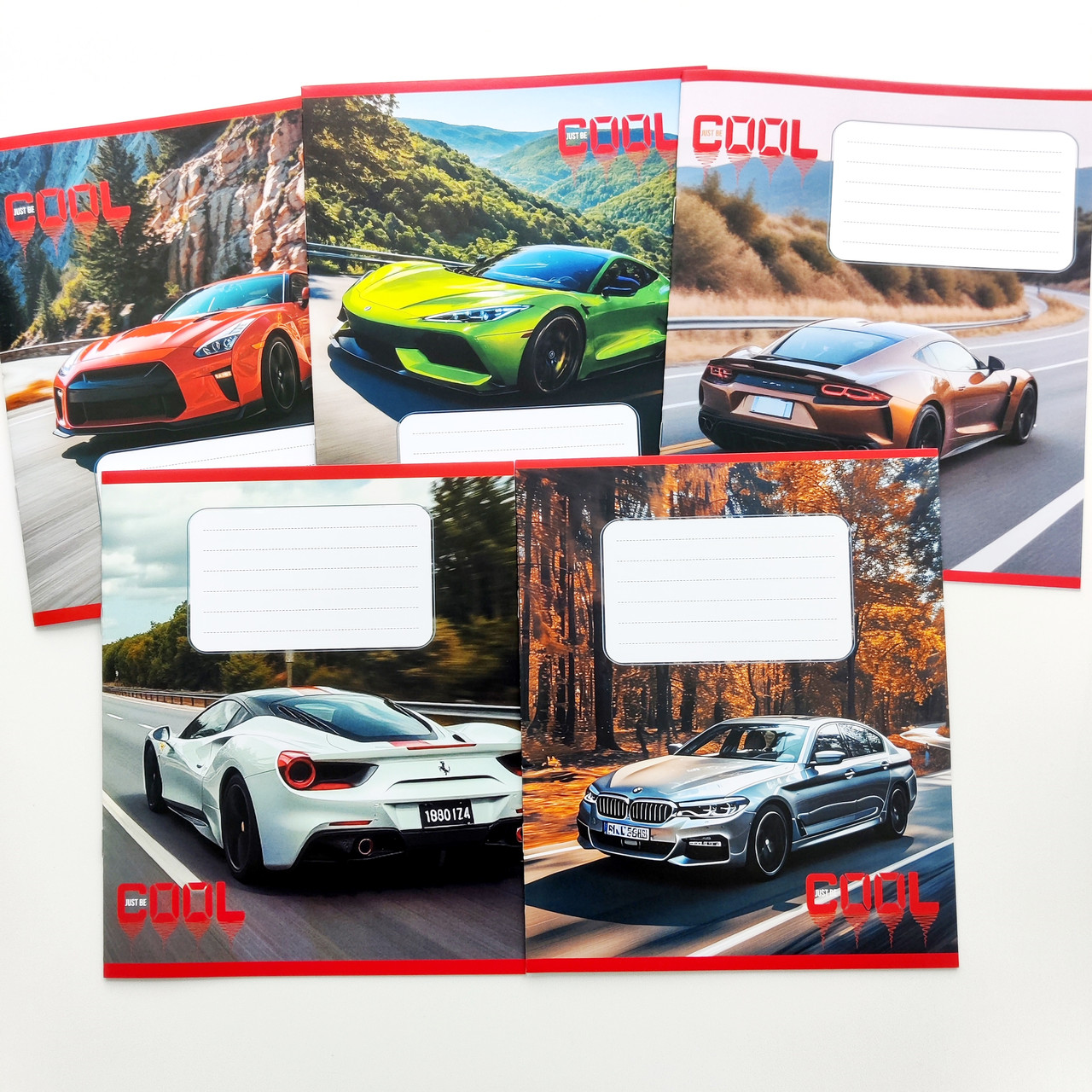 Зошит шкільний в клітинку 12 аркушів Лідер, Авто на дорозі, фото 1