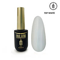 Milano Cosmetic Кольоровий топ для нігтів Top White, 15 мл (білий)