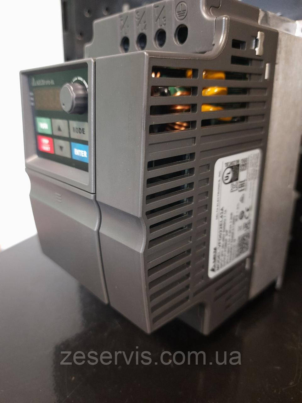 Перетворювач частоти VFD022EL43A, 2,2 кВт, 380В, 3ф., Delta