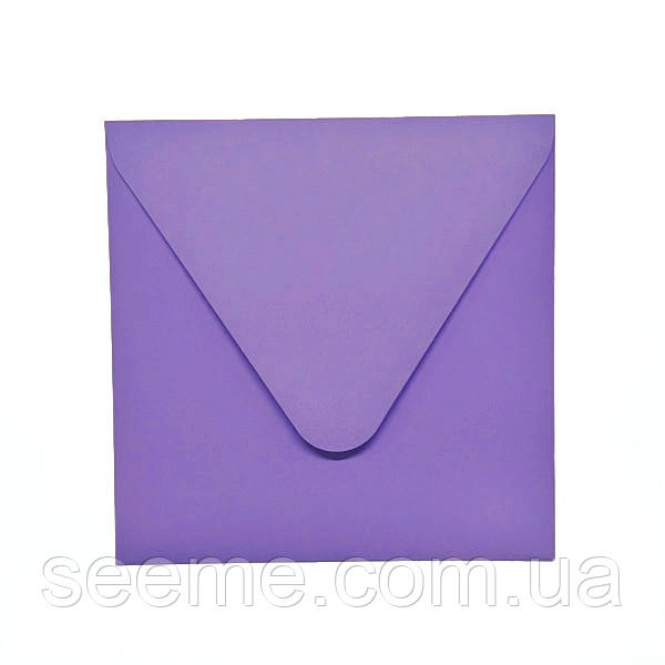 Конверт 105x105 мм, колір лавандовий, КОМПЛЕКТ 10 шт.