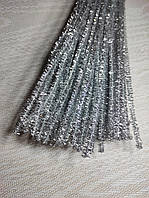 Декоративний пухнастий дріт Срібний, 1 шт