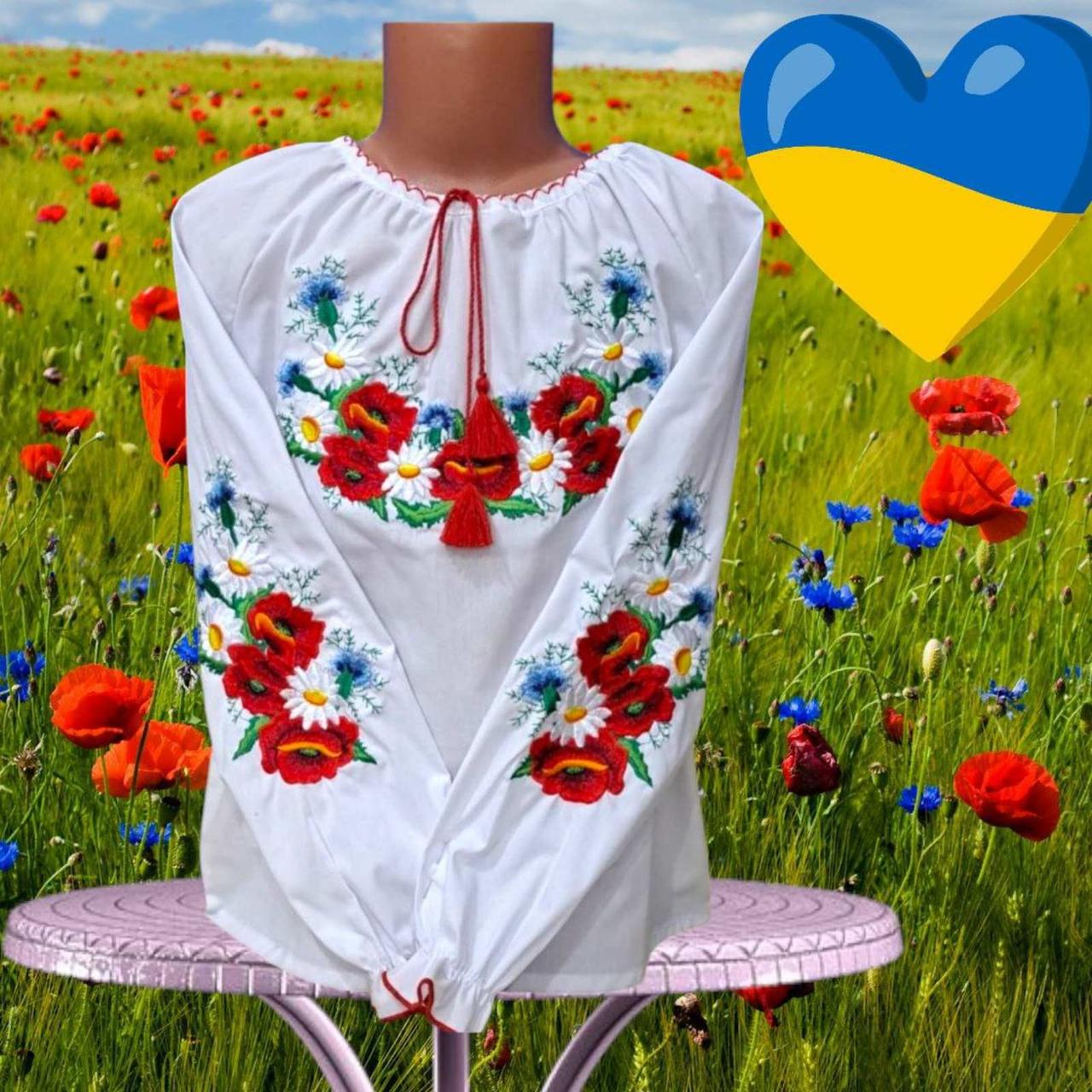 Вишиванка для дівчат Ромашки р 122-146 квіти