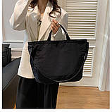 Однотонна сумка через плече для жінок, повсякденна сумка для покупок у стилі ретро-пільки гуртом, фото 4