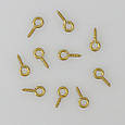 Набір штифтів гвинтових для біжутерії, 10*5 мм, необроблена латунь, Туреччина, 10 шт., фото 4