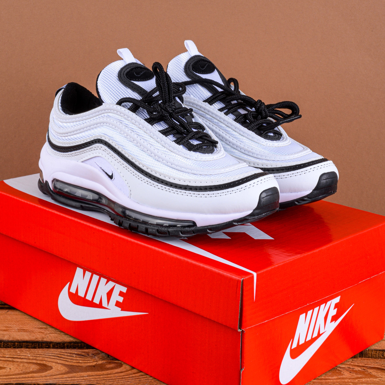 Чоловічі Кросівки Nike Air Max 97 білі з чорним