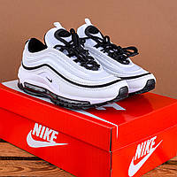SALE Мужские Кроссовки Nike Air Max 97 белые с черным