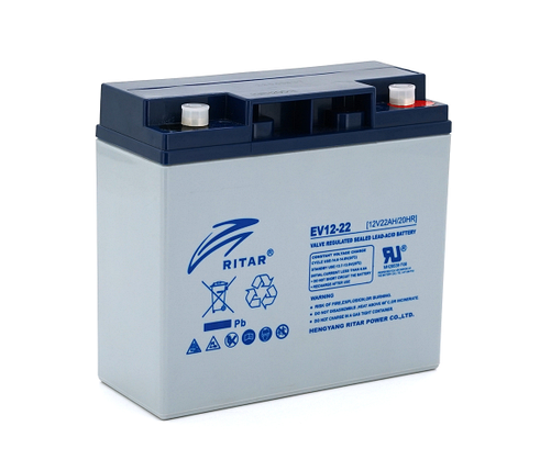 Тягова акумуляторна батарея RITAR EV12-22,12V 22Ah, M5 ( 181 х 77 х 170 ), Q4, фото 1