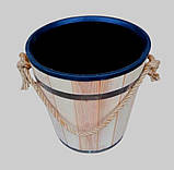 Відро для лазні 17 л з ясена з пластмасовою вставкою, фото 3