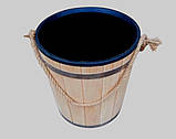 Відро для лазні 17 л з ясена з пластмасовою вставкою, фото 2