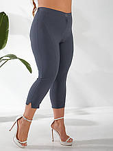 Стильні жіночі капрі великого розміру Джері графіт (52-66)