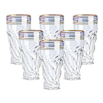 Скляні стакани набір із 6 штук по 250 мл синій HP567