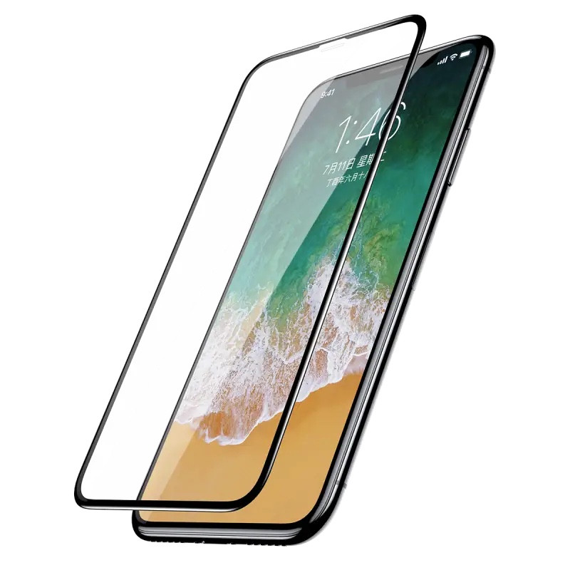 Захисне скло для iPhone 11 Pro Max / iPhone XS Max Baseus Full Coverage Curved (0.3 мм). Black