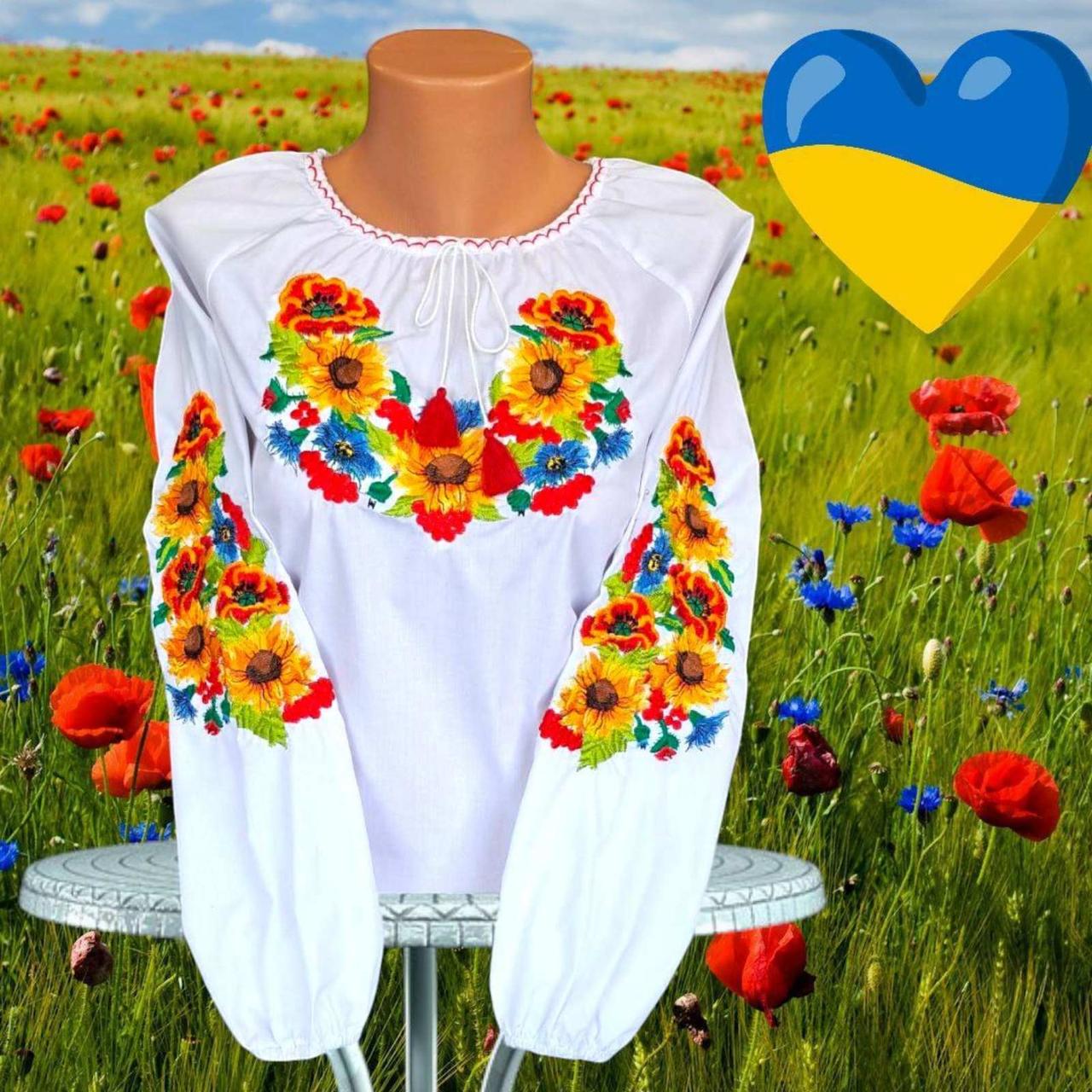 Опт Вишиванка Сонячник для дівчат підліток р. 152-170