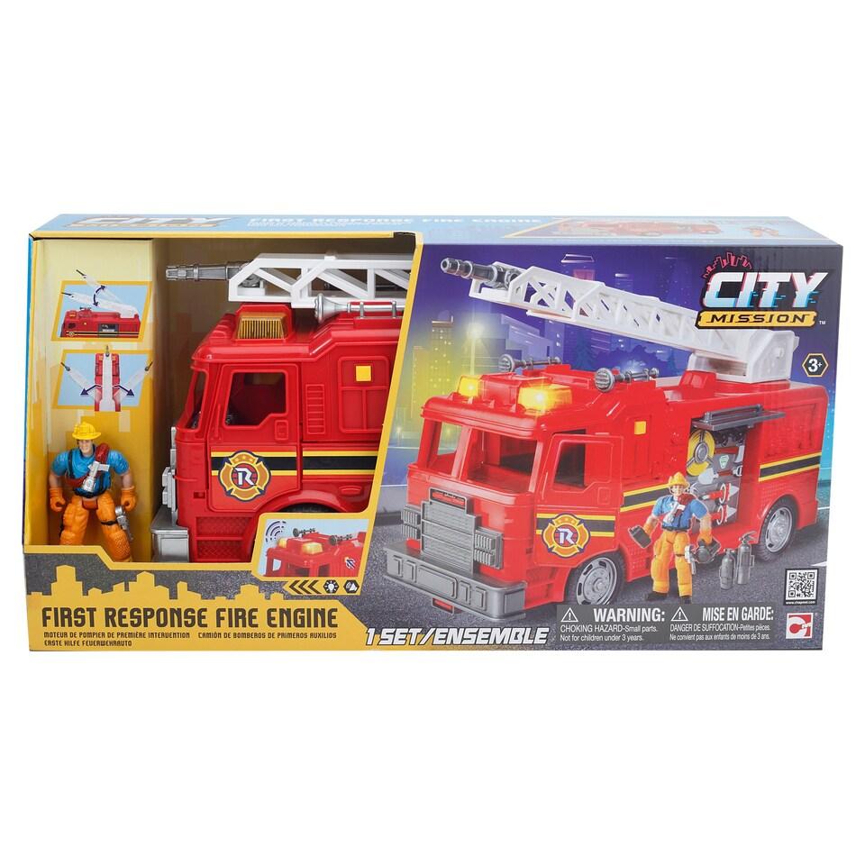 Chap Mei City Mission Ігровий набір пожежної машини з фігуркою пожежника та звуковими і світловими ефектами, фото 1