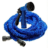 Шланг для поливу 75 м X-hose садовий поливальний з розпилювачем для води синій/зелений, фото 8