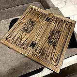 Нарди iз дерева з акриловим розписом художником Лев двокольоровий 50*50 см, ручна робота, фото 6