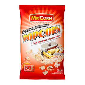 Попкорн Mr`Corn зі смаком вершкового масла для мікрохвильовки,90 г
