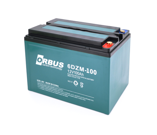 Тягова акумуляторна батарея ORBUS 6-DZM-100 12V 100 Ah (215 x 140 x 165) 16,5kg Q1/48, фото 1