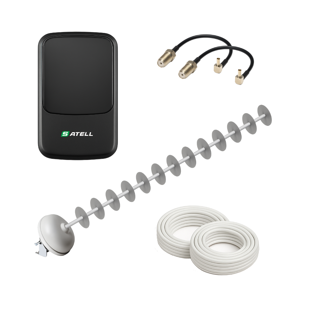 ТОП 4G антений комплект WIFI роутер Satell F3000 Black + антена Стріла MIMO 5 20Дб