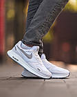 Кросівки для бігу чоловічі текстильні Nike Air Zoom білі Спортивні легкі кросівки найк якісні для хлопця, фото 3