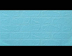 №2-3 Самоклеюча 3Д панель "Бірюзова цегла" 70×38 см товщина 3 мм