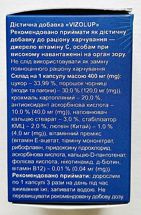 VizolUp капсули для покращення зору (Візол Ап) 20 шт, фото 3