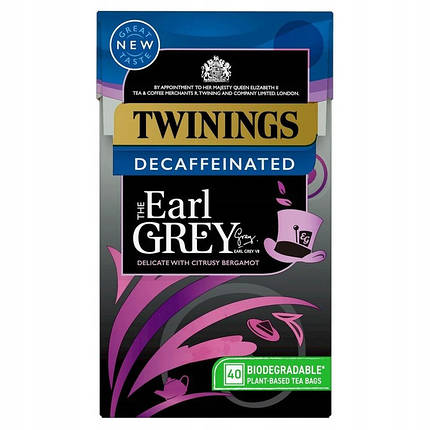 Чай Twinings EARL GRAY DECAF 40 ст. л. без кофеїну, Велика Британія, фото 1