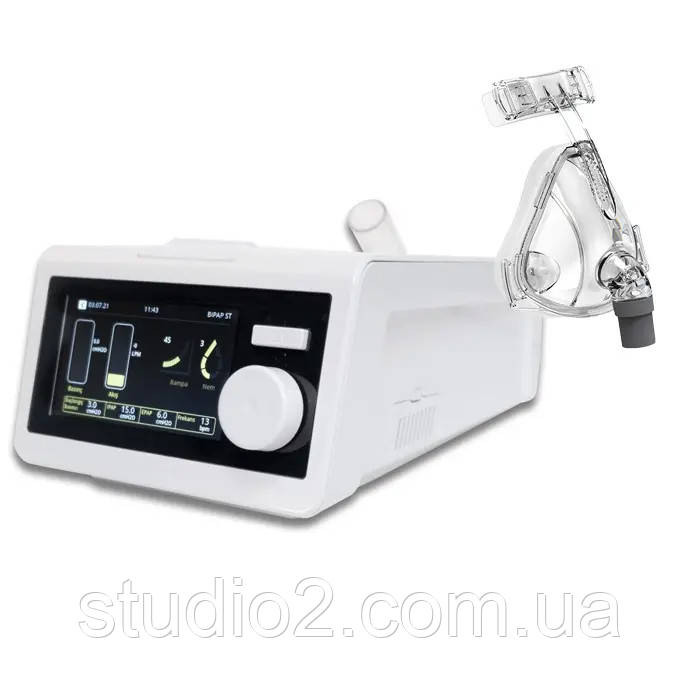 Апарат неінвазивної вентиляції OXYDOC CPAP/BіPAP/ST з маскою розмір L і зволожувачем (Туреччина), фото 1