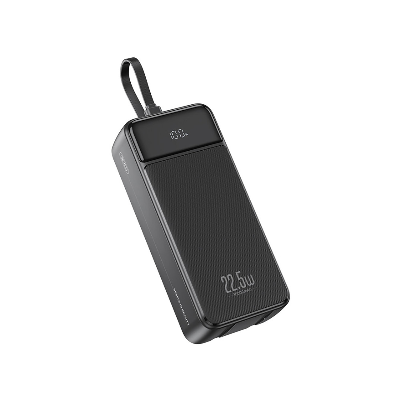 УМБ XO PR276 30000 mAh, USB-C/USB-А порт, USB-C/Lightning конектори Black (PR276.black)