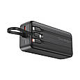 УМБ XO PR276 30000 mAh, USB-C/USB-А порт, USB-C/Lightning конектори Black (PR276.black), фото 3