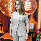 Жіночий беж костюм льон Україна, фото 4