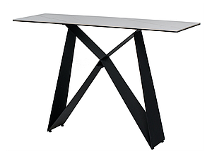 Консоль "Бруно" білий мармур + чорний