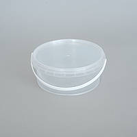 Пластикове відро 0,5 літра прозоре харчова тара оптом для меду, соління, квашенини, ікри, риби, харчових продуктів