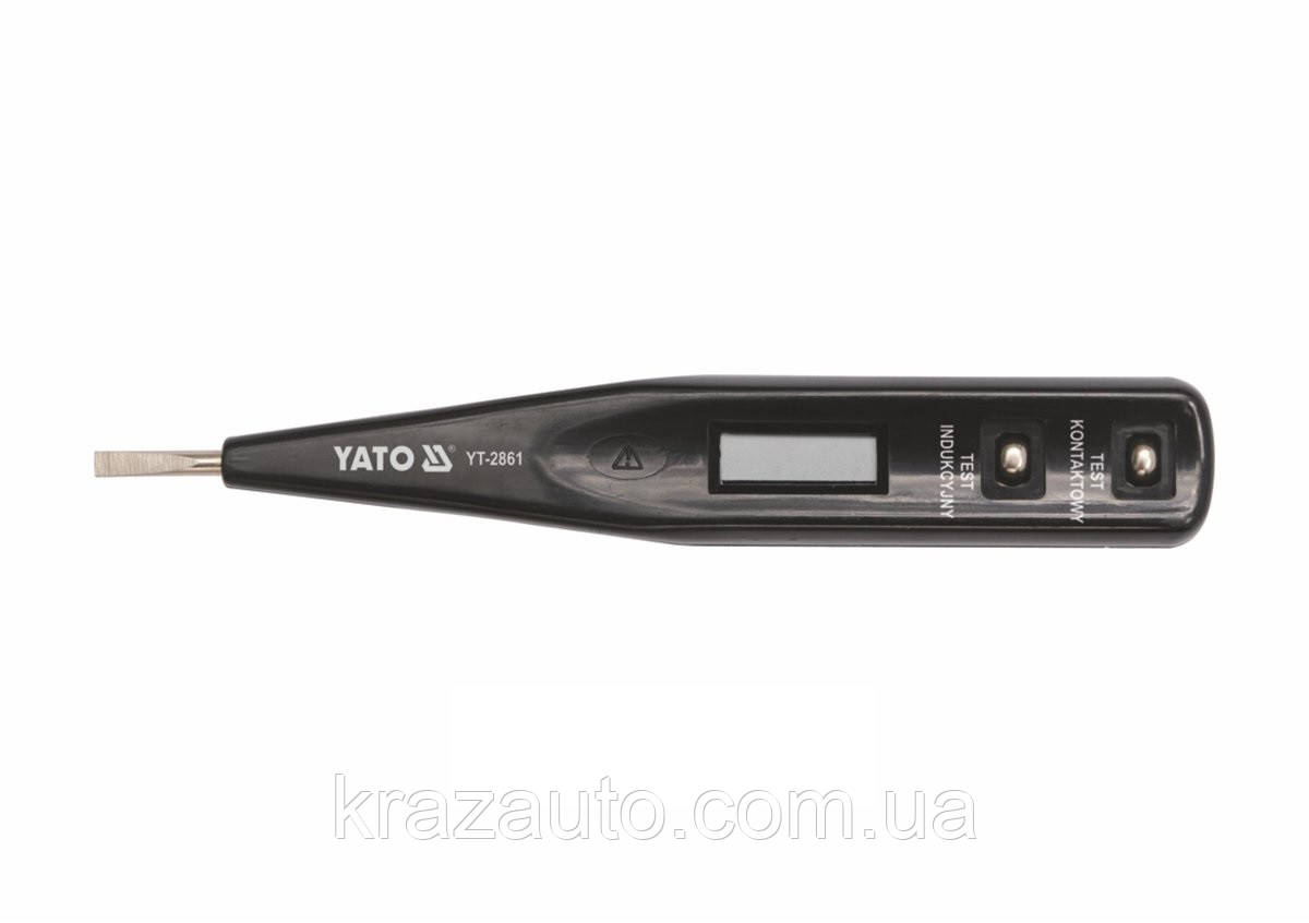Індикатор напруги цифровий YATO 12-250V. YT-2861, фото 1