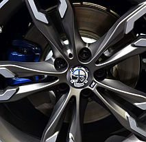 Комплект ковпачків (заглушок) в литі диски BMW (БМВ) Skull 68 мм (36 13 6 783 536) - комплект 4 штуки, фото 5